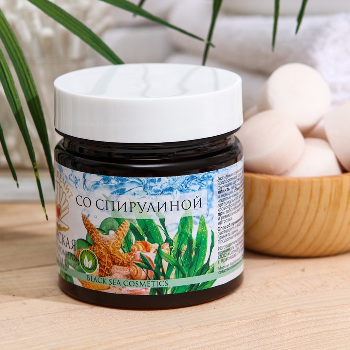 Соль для ванн йодобромная Море Лечит со спирулиной, 150 г
Соль для ванн йодобромная Море Лечит со спирулиной, 150 г