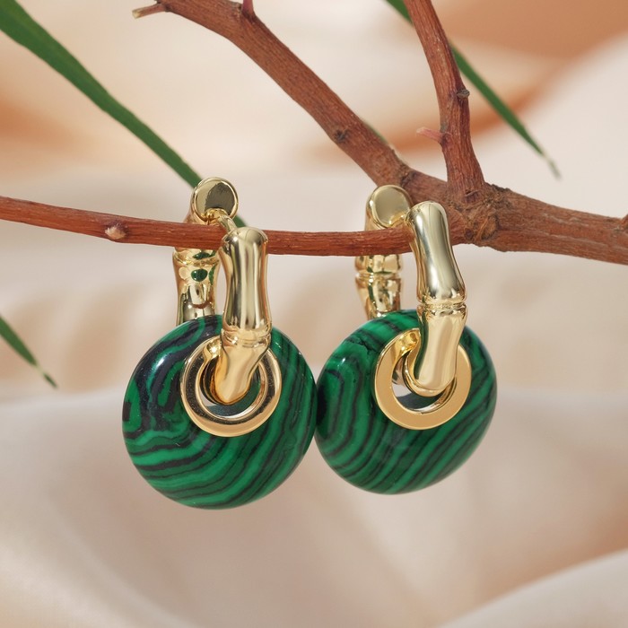 Серьги-бублики с шайбой d=20мм родированные "Малахит" бамбук, в золоте
Серьги-бублики с шайбой d=20мм родированные "Малахит" бамбук, в золоте