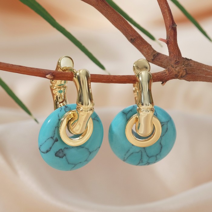 Серьги-бублики с шайбой d=20мм родированные "Бирюза" бамбук, в золоте
Серьги-бублики с шайбой d=20мм родированные "Бирюза" бамбук, в золоте