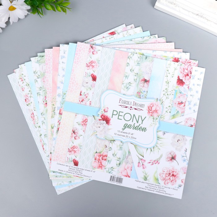 Набор бумаги для скрапбукинга "Peony garden" 10 листов, 20х20 см
Набор бумаги для скрапбукинга "Peony garden" 10 листов, 20х20 см