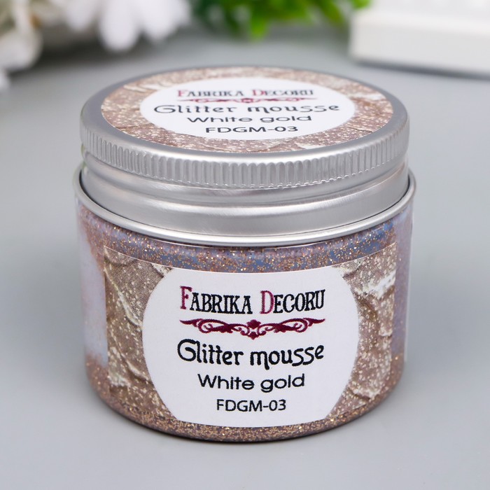 Глиттерный мусс "Fabrika Decoru" 50 мл, белое золото
Глиттерный мусс "Fabrika Decoru" 50 мл, белое золото