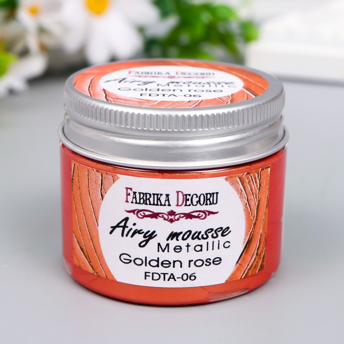 Мусс металлик "Fabrika Decoru" 50 мл, золотая роза
Мусс металлик "Fabrika Decoru" 50 мл, золотая роза