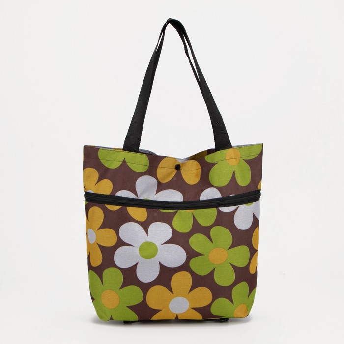 Сумка хозяйственная складная на 2х колёсах, на кнопке, цвет коричневый
Сумка хозяйственная складная на 2х колёсах, на кнопке, цвет коричневый