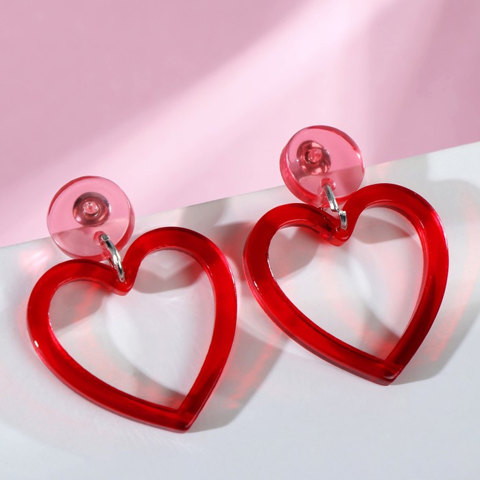 Серьги акрил "Сердечки" контур и шарик, цвет красный
Серьги акрил "Сердечки" контур и шарик, цвет красный
