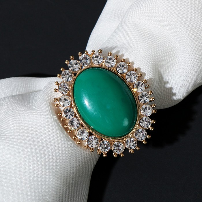 Кольцо для платка "Роскошь", цвет бело-зелёный в золоте
Кольцо для платка "Роскошь", цвет бело-зелёный в золоте