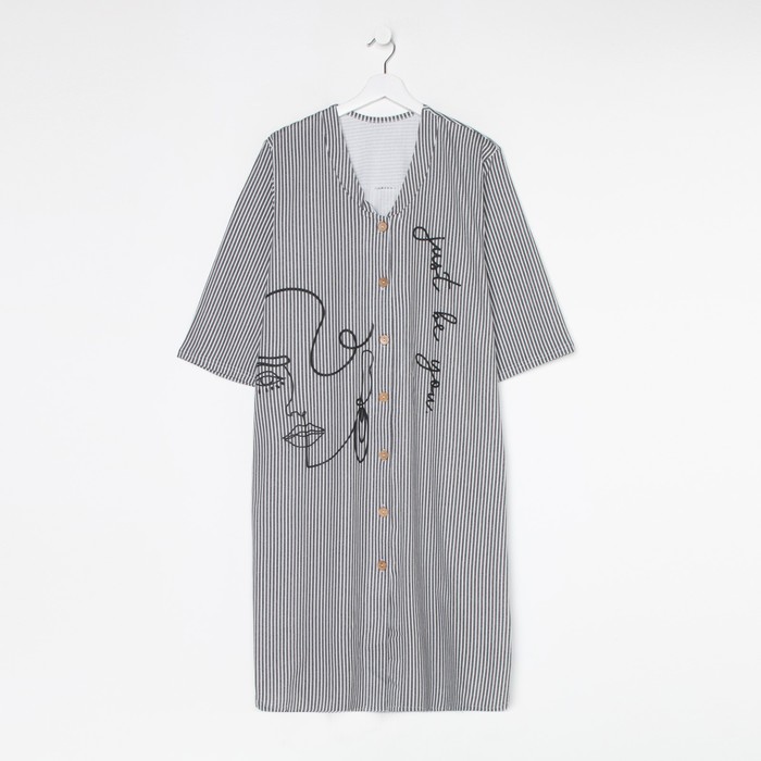 Халат женский, цвет серый, размер 52
Халат женский, цвет серый, размер 52