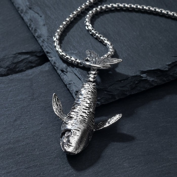 Кулон "Кит" рыба, цвет чернёное серебро, 70см
Кулон "Кит" рыба, цвет чернёное серебро, 70см