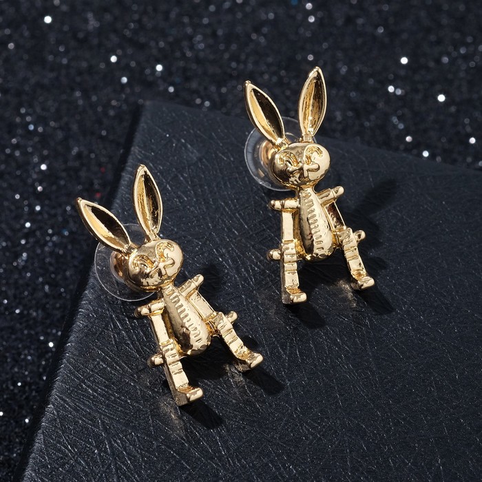 Серьги "Зайка" игрушка, цвет золото
Серьги "Зайка" игрушка, цвет золото