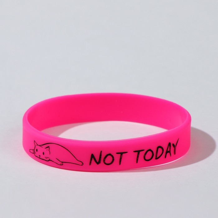 Силиконовый браслет "Не сегодня" женский, цвет розовый, 18см
Силиконовый браслет "Не сегодня" женский, цвет розовый, 18см