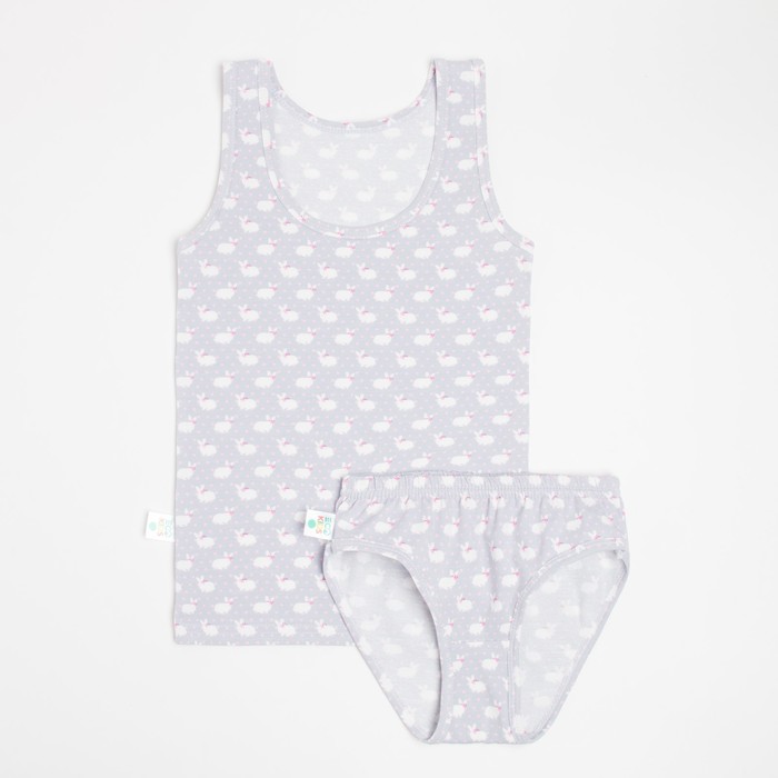 Комплект для девочки (майка, трусы) Зайчики, цвет серый, рост 140-146 см (36)
Комплект для девочки (майка, трусы) Зайчики, цвет серый, рост 140-146 см (36)