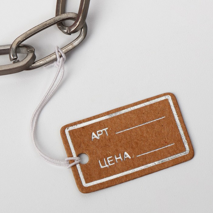 Ценник набор 100шт, прямоугольник, цвет крафтово-серебряный 
Ценник набор 100шт, прямоугольник, цвет крафтово-серебряный