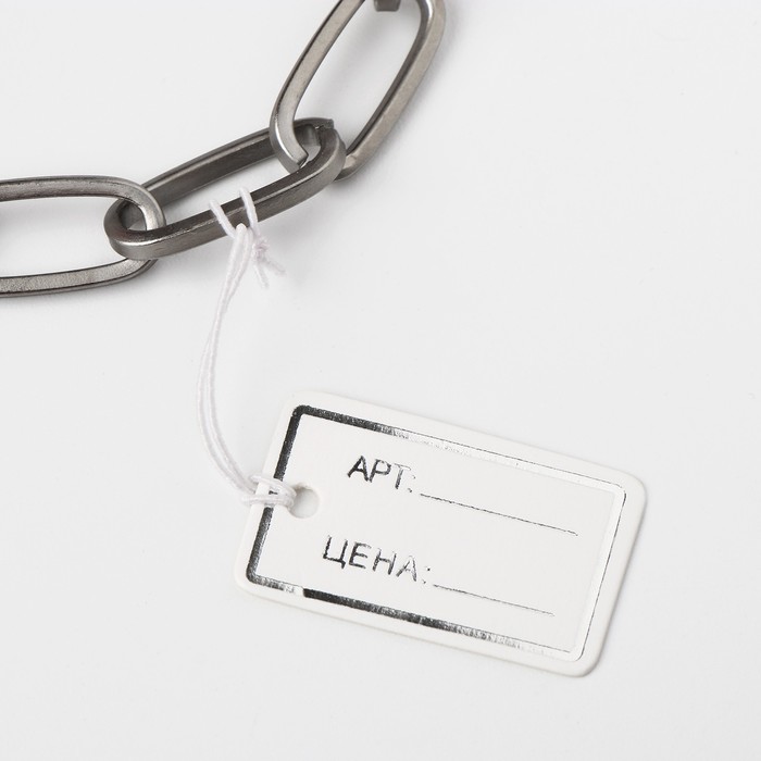 Ценник набор 100шт, прямоугольник, цвет бело-серебряный
Ценник набор 100шт, прямоугольник, цвет бело-серебряный