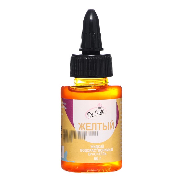 Жидкий водорастворимый краситель "Dr Gusto", цвет желтый, 60 г
Жидкий водорастворимый краситель "Dr Gusto", цвет желтый, 60 г