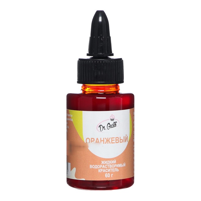 Жидкий водорастворимый краситель "Dr Gusto", цвет оранжевый, 60 г 
Жидкий водорастворимый краситель "Dr Gusto", цвет оранжевый, 60 г