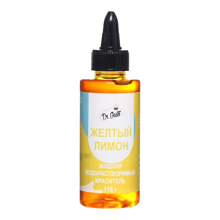 Жидкий водорастворимый краситель "Dr Gusto", цвет желтый лимон, 115 г
Жидкий водорастворимый краситель "Dr Gusto", цвет желтый лимон, 115 г