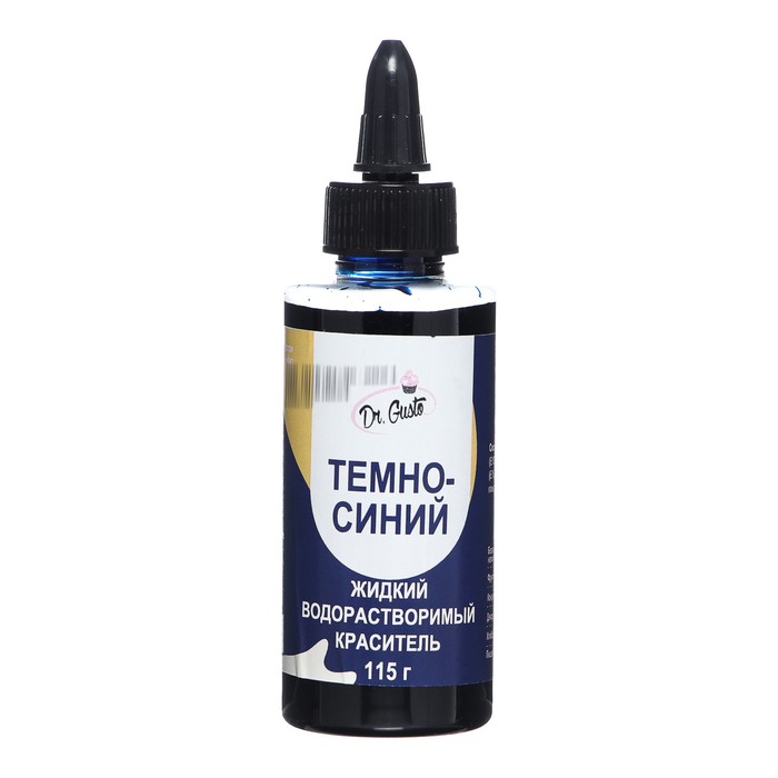 Жидкий водорастворимый краситель "Dr Gusto", цвет темно-синий, 115 г
Жидкий водорастворимый краситель "Dr Gusto", цвет темно-синий, 115 г