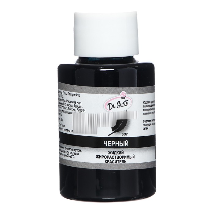 Жидкий жирорастворимый краситель "Dr Gusto", цвет черный, 50 г
Жидкий жирорастворимый краситель "Dr Gusto", цвет черный, 50 г