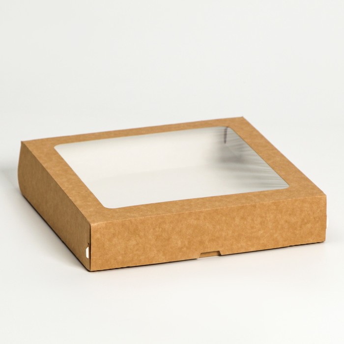 Контейнер на вынос, с окном, крафт, 24 х 24 х 5 см
Контейнер на вынос, с окном, крафт, 24 х 24 х 5 см