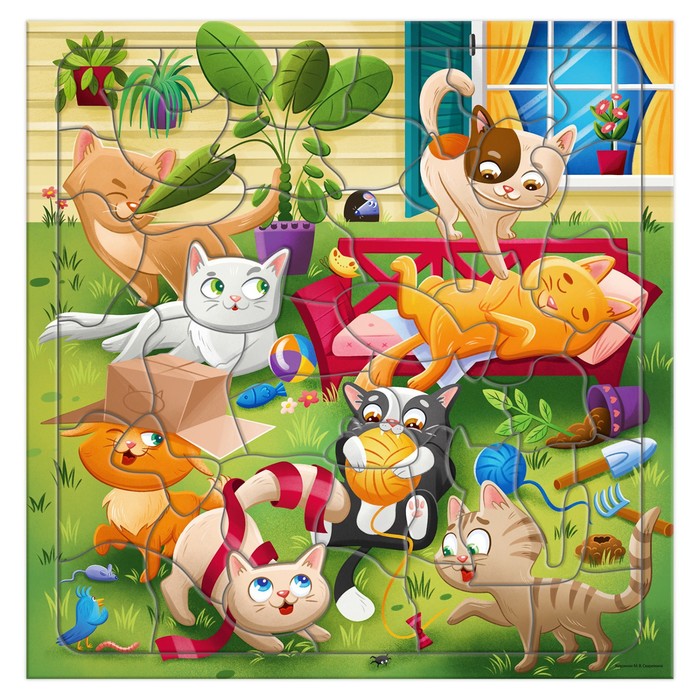 Пазл фигурный на подложке «Котики», 45 элементов
Пазл фигурный на подложке «Котики», 45 элементов