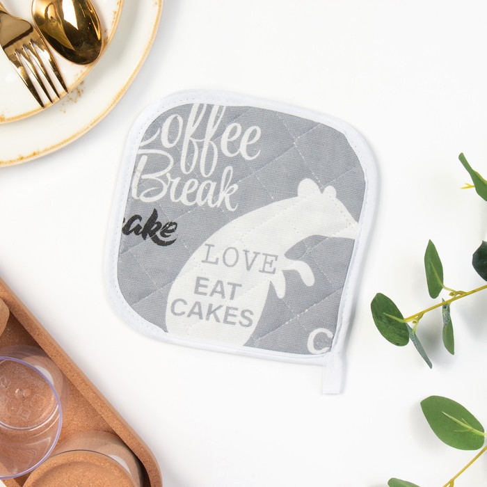 Прихватка Мари Санна Леттеринг 18х18 см, серый, рогожка 150гр, хл 100% 
Прихватка Мари Санна Леттеринг 18х18 см, серый, рогожка 150гр, хл 100%