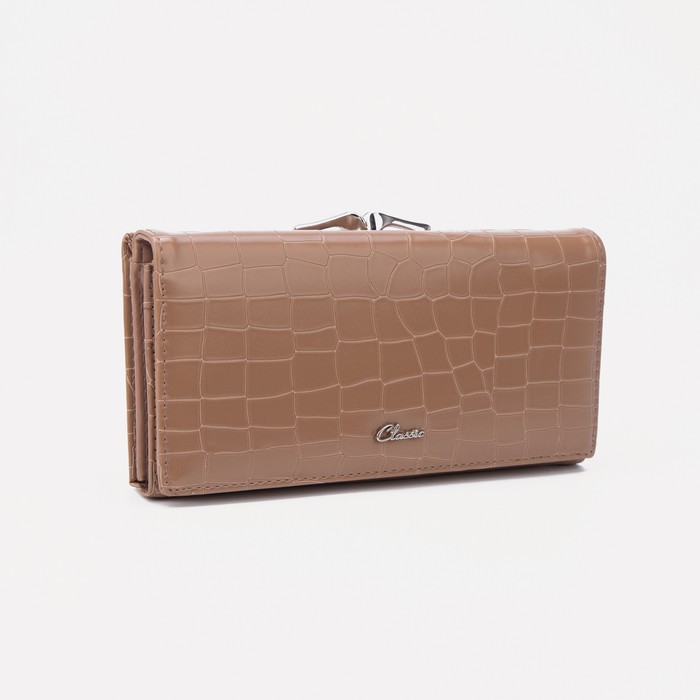 Кошелек на кнопке, цвет бежевый
Кошелек на кнопке, цвет бежевый