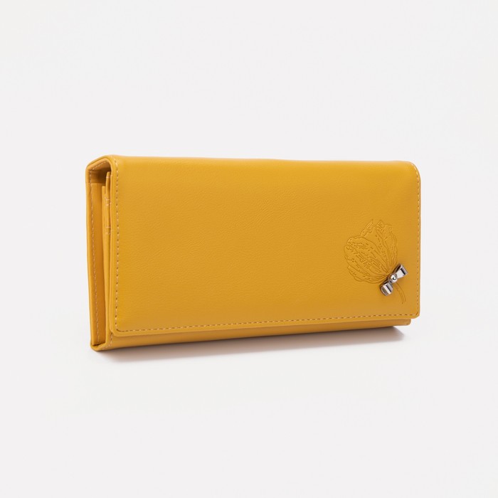 Кошелек на магнитах, цвет желтый 
Кошелек на магнитах, цвет желтый