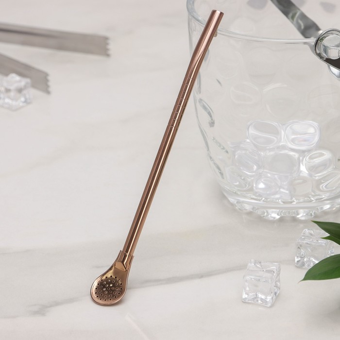 Ложка - Бомбилья для матэ, 17,5×2 см, цвет бронзовый
Ложка - Бомбилья для матэ, 17,5×2 см, цвет бронзовый