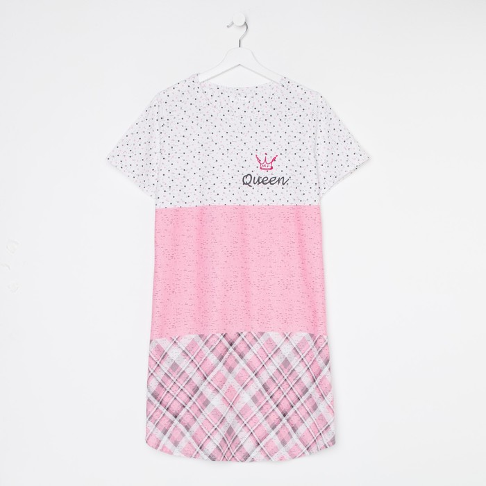 Ночная сорочка женская, цвет белый/розовый, размер 48 
Ночная сорочка женская, цвет белый/розовый, размер 48