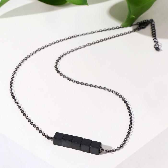 Колье "Гематит" кубики, цвет чёрный, 45см с удлинителем 4см
Колье "Гематит" кубики, цвет чёрный, 45см с удлинителем 4см