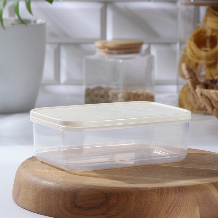 Контейнер пищевой Modena, 1 л, прямоугольный, с гибкой крышкой, светло-бежевый
Контейнер пищевой Modena, 1 л, прямоугольный, с гибкой крышкой, светло-бежевый