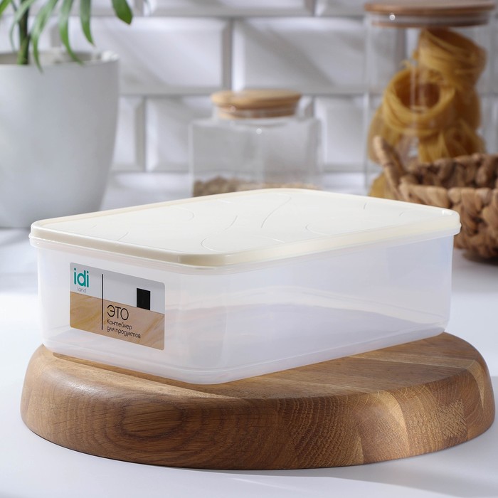 Контейнер пищевой Modena, 2,5 л, прямоугольный, с гибкой крышкой, светло-бежевый
Контейнер пищевой Modena, 2,5 л, прямоугольный, с гибкой крышкой, светло-бежевый