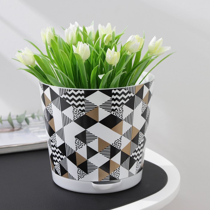 Кашпо для цветов с прикорневым поливом Oregano, 2 л, d=16 cм, цвет белый 
Кашпо для цветов с прикорневым поливом Oregano, 2 л, d=16 cм, цвет белый