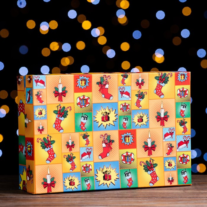Подарочная коробка "Рop-art новогодний 2", 30 х 20 х 8 см
Подарочная коробка "Рop-art новогодний 2", 30 х 20 х 8 см
