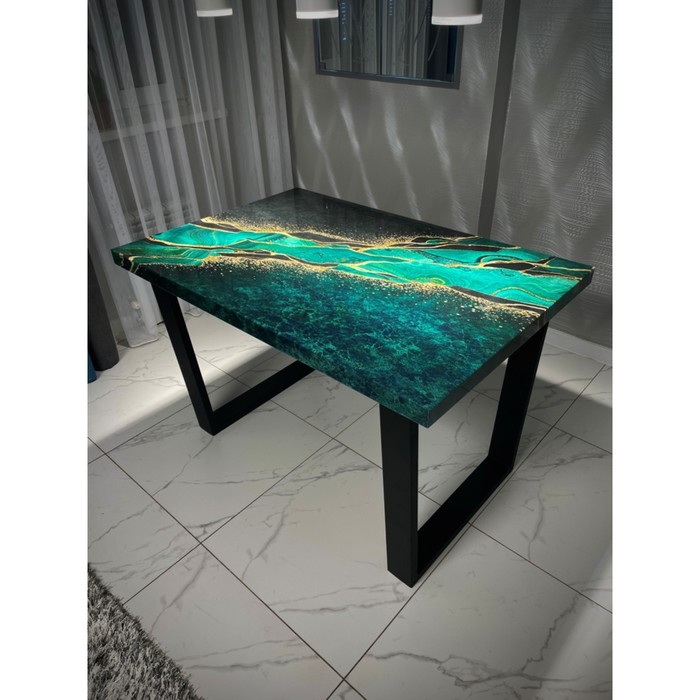 Обеденный стол 3D, 1200 × 800 × 750 мм, опора «П» чёрная, цвет малахит
Обеденный стол 3D, 1200 × 800 × 750 мм, опора «П» чёрная, цвет малахит