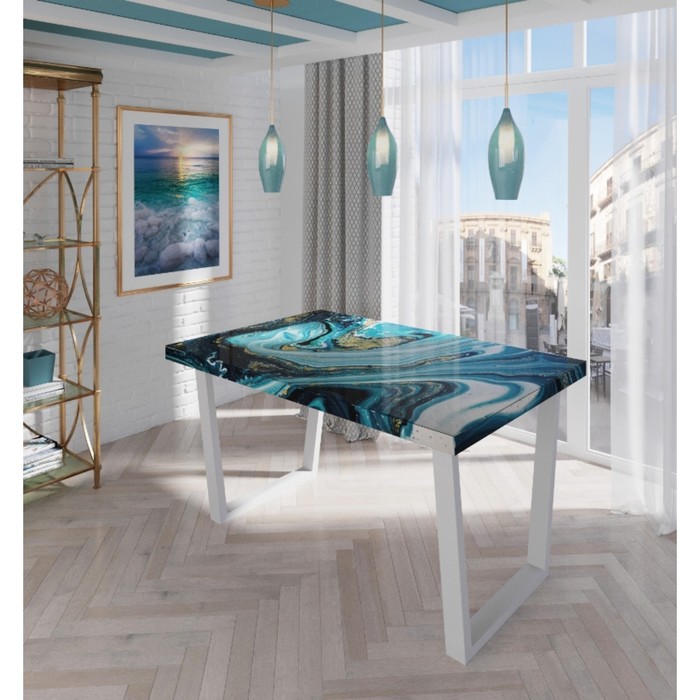 Обеденный стол 3D, 1200 × 800 × 750 мм, опора «П» белая, цвет бирюза
Обеденный стол 3D, 1200 × 800 × 750 мм, опора «П» белая, цвет бирюза