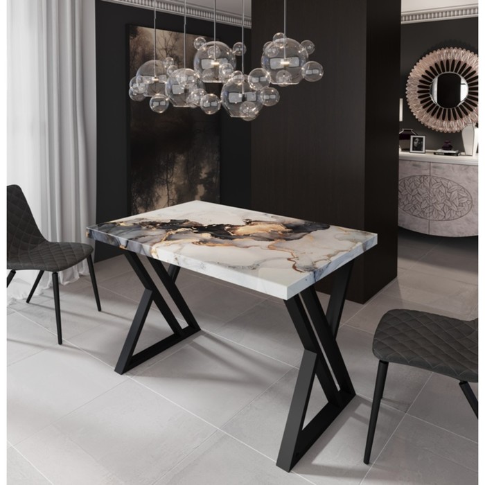 Обеденный стол 3D, 1200 × 800 × 750 мм, опоры «Х» чёрные, цвет серый кварц
Обеденный стол 3D, 1200 × 800 × 750 мм, опоры «Х» чёрные, цвет серый кварц