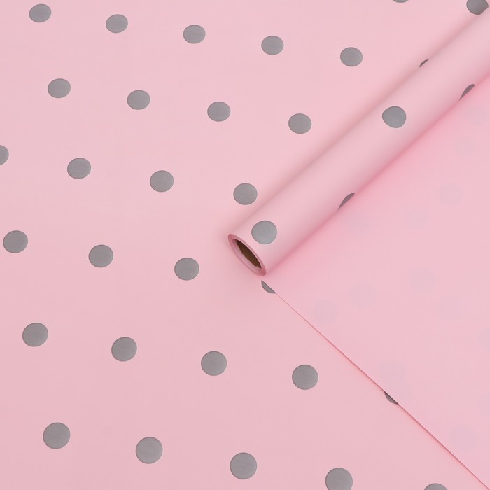 Плёнка двухсторонняя "Горох", розовый, 0,58 x 10 м 
Плёнка двухсторонняя "Горох", розовый, 0,58 x 10 м