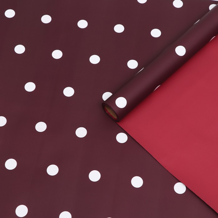 Плёнка двухсторонняя "Горох", красный-винный 0,58 x 10 м
Плёнка двухсторонняя "Горох", красный-винный 0,58 x 10 м