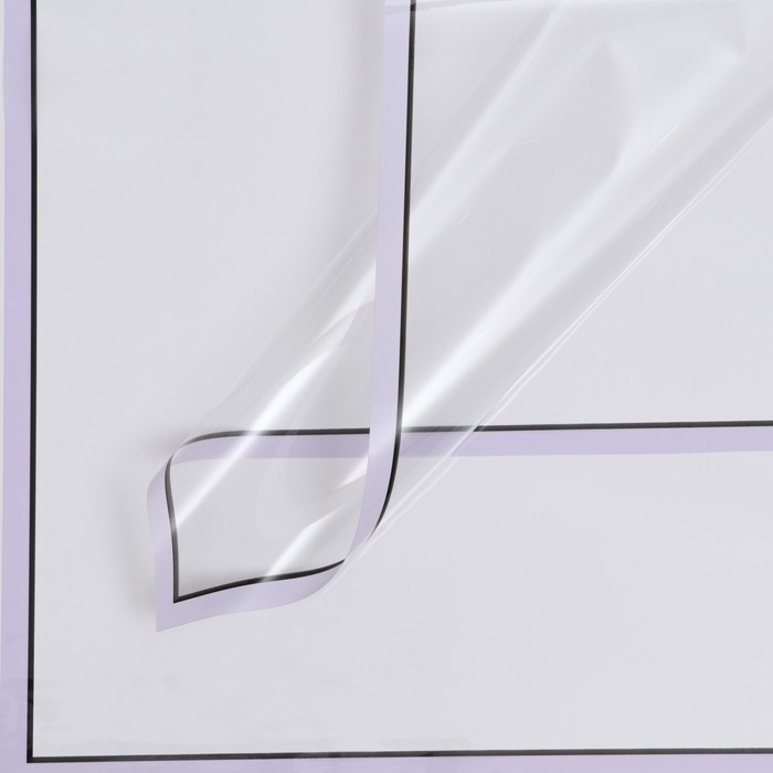 Плёнка для декора и флористики, сиреневая, прозрачная, универсальная, без рисунка, лист 1шт., 58 x 58 см 
Плёнка для декора и флористики, сиреневая, прозрачная, универсальная, без рисунка, лист 1шт., 58 x 58 см