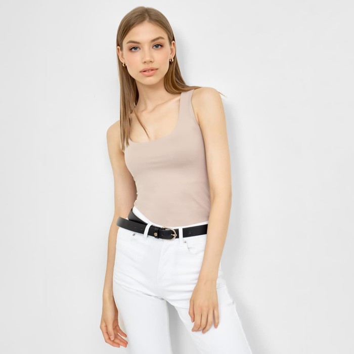 Топ женский, цвет светло-кофейный, размер 50 
Топ женский, цвет светло-кофейный, размер 50