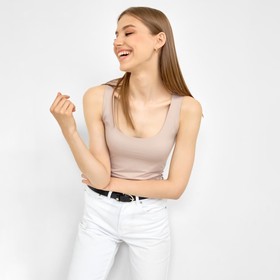 Топ женский, цвет светло-кофейный, размер 46
Топ женский, цвет светло-кофейный, размер 46