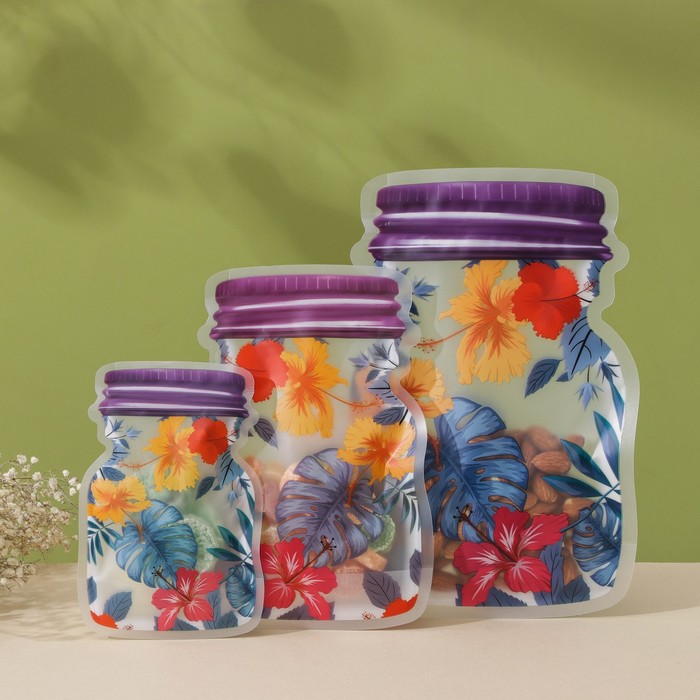 Набор пакетов для хранения сыпучих продуктов «Тропики», 3 шт, 15×10 см, 20×13 см, 24,5×16,5 см, zip-lock
Набор пакетов для хранения сыпучих продуктов «Тропики», 3 шт, 15×10 см, 20×13 см, 24,5×16,5 см, zip-lock