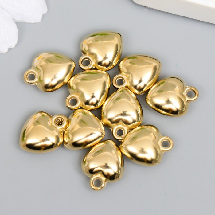 фото Подвеска ""сердце"", цвет золото 12х15 мм