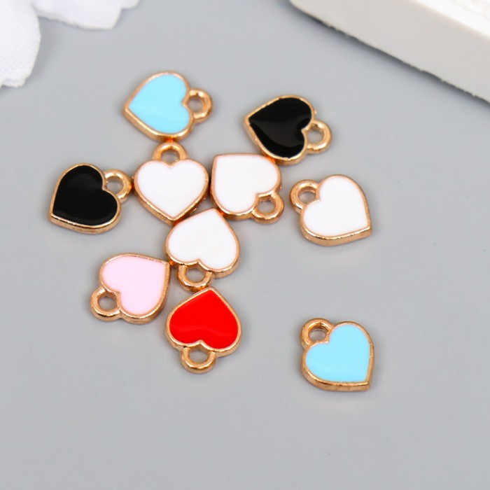 фото Подвеска "сердце", цвет микс 5х8 мм