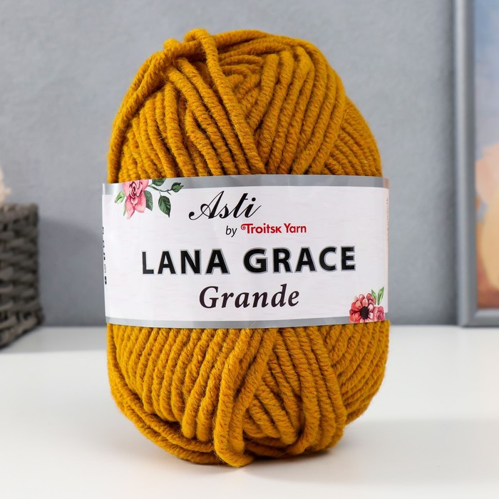 Пряжа "Lana Grace Grande" 25% шерсть мериноса, 75% акрил 65м/100гр (1268, горчица)
Пряжа "Lana Grace Grande" 25% шерсть мериноса, 75% акрил 65м/100гр (1268, горчица)