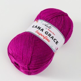 Пряжа "Lana Grace Superfine" 25% шерсть мериноса, 75% акрил 610м/100гр (1643, яркая сирень)
Пряжа "Lana Grace Superfine" 25% шерсть мериноса, 75% акрил 610м/100гр (1643, яркая сирень)