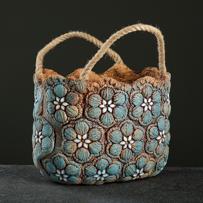 Кашпо "Сумка с цветами" синяя 2,2 л
Кашпо "Сумка с цветами" синяя 2,2 л