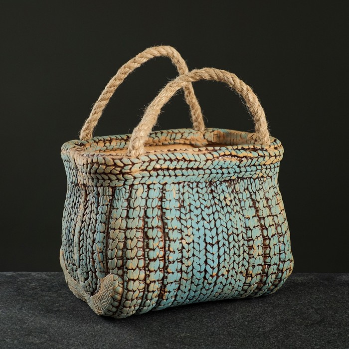 Кашпо "Сумка вязаная с ручками" синяя 2,5 л
Кашпо "Сумка вязаная с ручками" синяя 2,5 л