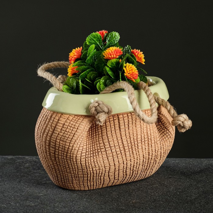 Кашпо "Сумка котомка" зеленая 1,4 л
Кашпо "Сумка котомка" зеленая 1,4 л