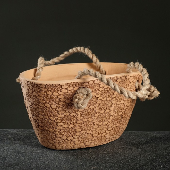 Кашпо "Сумка прованс" коричневая 1,75 л
Кашпо "Сумка прованс" коричневая 1,75 л